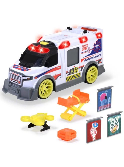 Детска играчка Dickie Toys - Линейка, Със звук и светлина, 36 cm