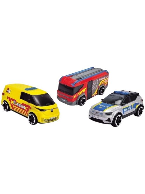 Комплект SOS автомобили Dickie (3бр), 1:36, 7x25x19.5 cm 