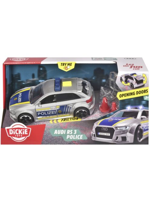 Dickie Детска играчка: Полицейска кола SOS Audi RS3 (15 см), 203713016038