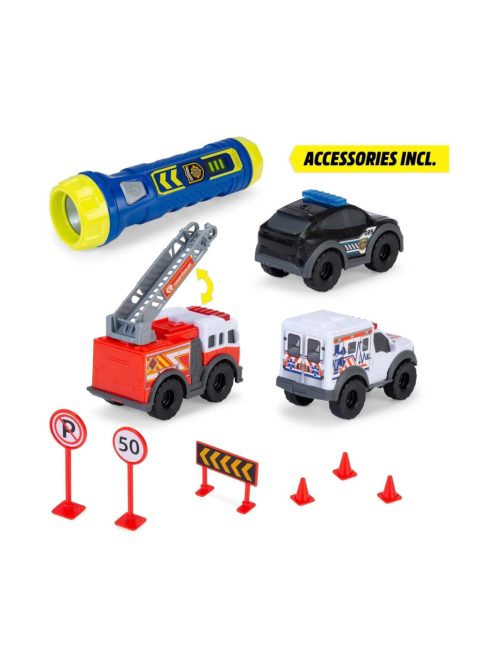 Игрален комплект Dickie Toys SOS - Micro, 3 броя автомобили, 15 x 5 x 10 cm