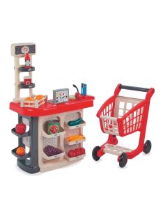   Супермаркет с количка за пазаруване, 72 х 48 х 29.5 см., Ecoiffier 3-in-1 Checkout, 7600001676