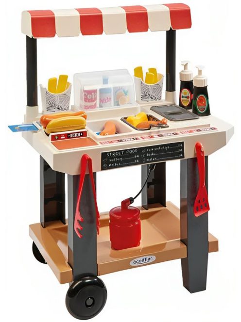 Ресторант за бързо хранене с 25 аксесоари, 44 x 30.5 x 61.5 cm, Ecoiffier treet Foodtreet Food, 18+ месеца