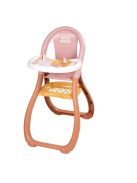 Детско столче за хранене на кукал-бебе с 2 аксесоара, 34 x 46 x 65 cm, Smoby Baby Nurse, 18+ месеца