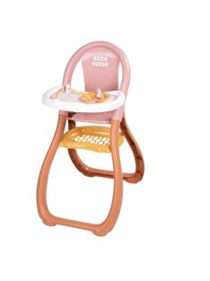   Детско столче за хранене на кукал-бебе с 2 аксесоара, 34 x 46 x 65 cm, Smoby Baby Nurse, 18+ месеца