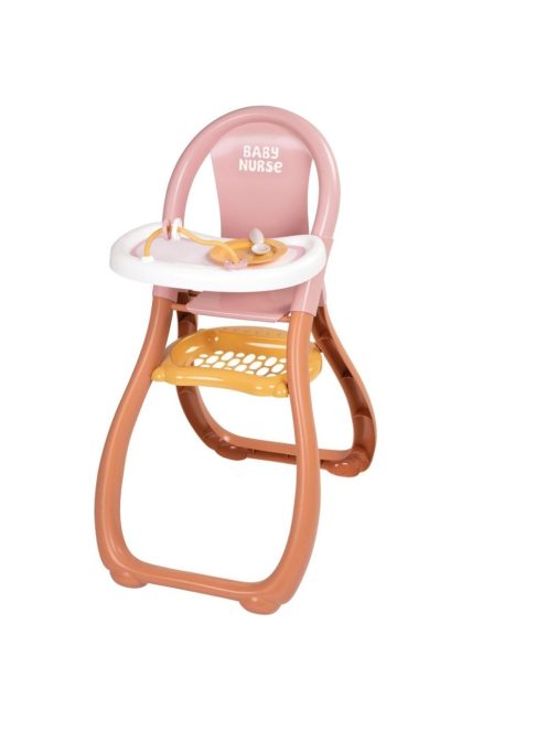 Детско столче за хранене на кукал-бебе с 2 аксесоара, 34 x 46 x 65 cm, Smoby Baby Nurse, 18+ месеца