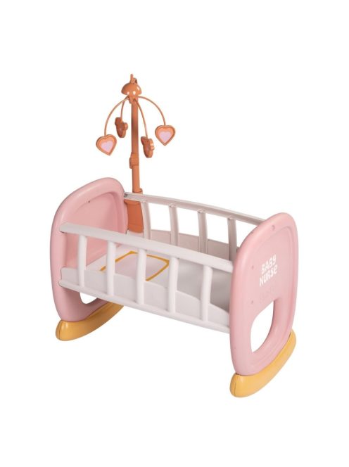 Детско креватче-люлка за кукла-бебе с височина 32 см, 47 x 28 x 59 cm, Smoby Baby Nurse, 18+ месеца