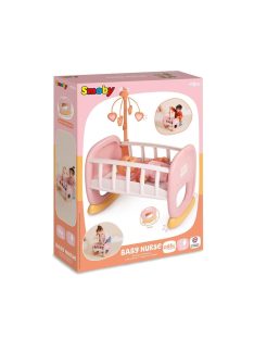   Детско креватче-люлка за кукла-бебе с височина 32 см, 47 x 28 x 59 cm, Smoby Baby Nurse, 18+ месеца