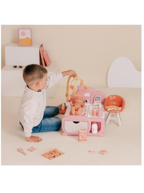 Детски център за отглеждане на кукла-бебе, 59 x 43 x 48 cm,  Smoby Baby Nurse 3в1, 18+ месеца