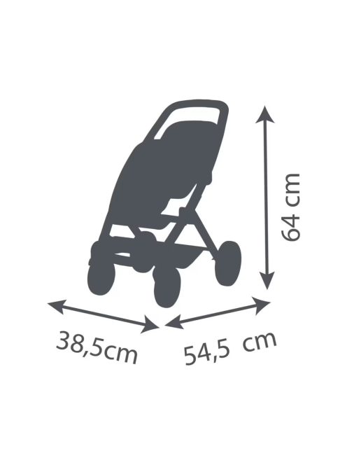 Количка за близнаци за кукли Maxi Cosi Smoby, Maxi-cosi twin doll pram - for 2 dolls up to 42 cm, 54,5х38,5х64см