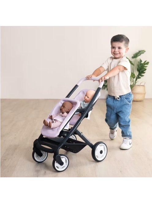 Количка за близнаци за кукли Maxi Cosi Smoby, Maxi-cosi twin doll pram - for 2 dolls up to 42 cm, 54,5х38,5х64см