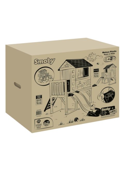 Детска градинска къща с веранда и пързалка Cheff House Smoby Life, 810407