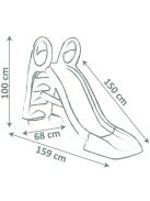 Детска водна пързалка Smoby Life до 50кг, 159 x 68 x 100 cm, Синя