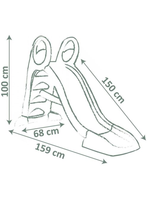 Детска водна пързалка Smoby Life до 50кг, 159 x 68 x 100 cm, Синя