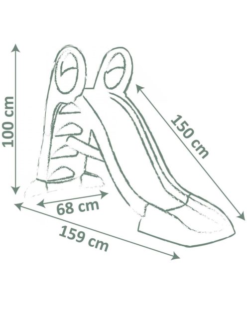 Детска водна пързалка Smoby Life до 50кг, 159 x 68 x 100 cm, Резида