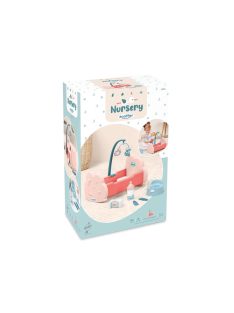   Комплект легло за бебе с аксесоари, 38.5 х 25 х 15 см, Ecoiffier Baby Bed with Accessories, 18+ месеца