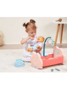 Комплект легло за бебе с аксесоари, 38.5 х 25 х 15 см, Ecoiffier Baby Bed with Accessories, 18+ месеца