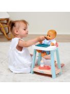 Детско столче за хранене на къкла-бебе, 7 части, 15 x 38.5 x 25 cm, Ecoiffier Baby High Chair, 18+ месеца
