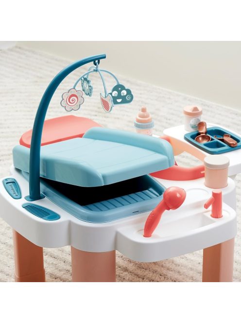 Маса за повиване на кукла-бебе с 13 части, 54.5 x 51 x 53 cm, Ecoiffier My First Nursery, 3+ години