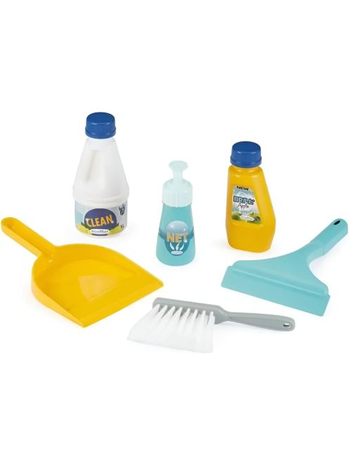 Количка за почистване и прахосмукачка, 8 части, 29x52.5x29 cm, Ecoiffier Clean Home, 3+ години