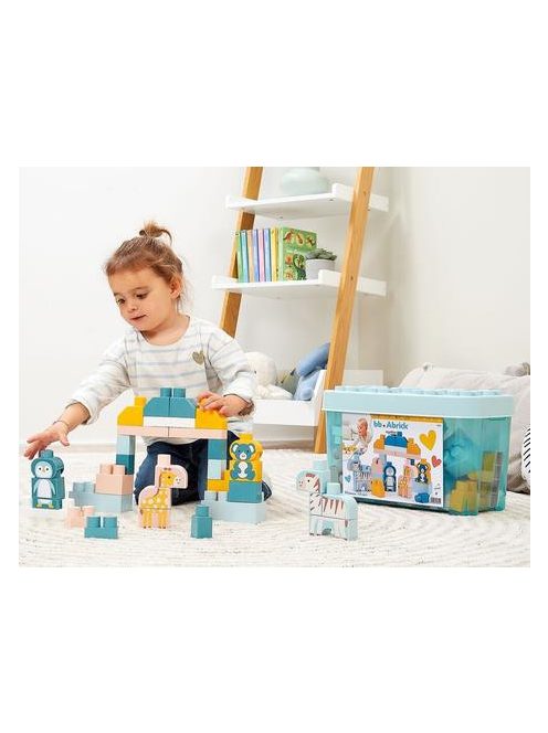 Конструктор Ecoiffier Abrick - Животни от зоопарка, 55 части, 21 x 26 x 41.5 cm, 12+ месеца