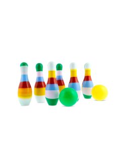   Детска игра БОУЛИНГ с 6 кегли (17cm) и 1 топка (7cm), 17х15х12 cm