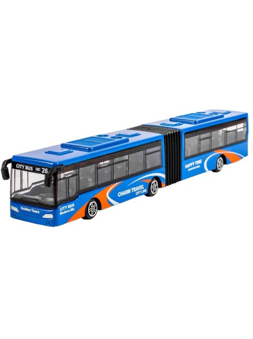 Градски автобус City Bus мини модел 1:48, Метален, 21x3x3 cm, 3+ години, Син