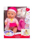 Детски комплект Пикаещо Бебе-Кукла (30см) с аксесоари, Гърне - Пампер - Шише, 24x9.5x16cm , 3+ години