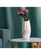 Декоративна керамична ваза, Екрю с клони, 15x30 см