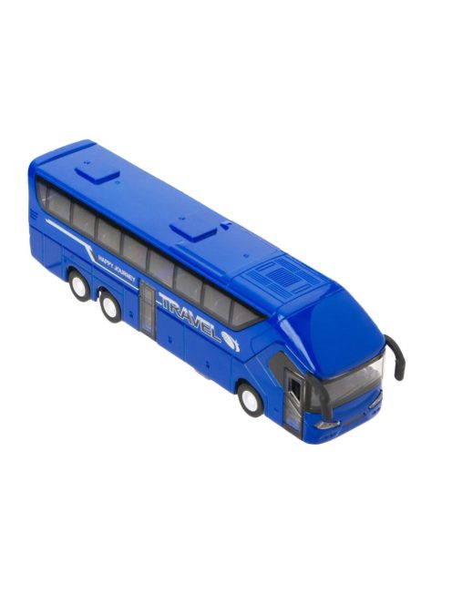 Туристически автобус Travel Bus звук и светлини 1:50, Метален, 21x4x5.5 cm, 3+ години, Син