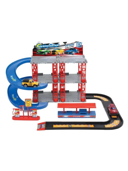  Детски паркинг - гараж на 2 нива и с 2 колички, 37 части,  40x5x30 cm, 3+ години