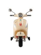 Електрически скутер Vespa, 6V, 30 W, 102x50x75см, До 30 кг, Бежов, 3+години