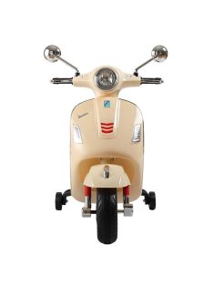   Електрически скутер Vespa, 6V, 30 W, 102x50x75см, До 30 кг, Бежов, 3+години