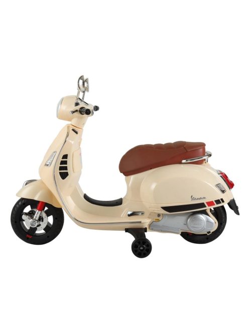 Електрически скутер Vespa, 6V, 30 W, 102x50x75см, До 30 кг, Бежов, 3+години