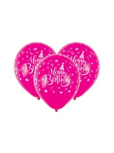 Комплект балони (20ч) Happy Birthday, Латекс, Party balloon set, 23 cm, Розови