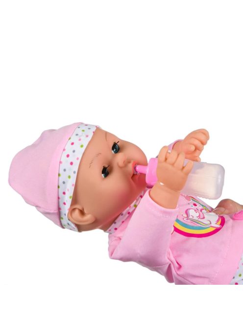 Бебе-Кукла (38см) с меко тяло и биберон, 4 Звуци, 22x12x42 cm , 3+ години