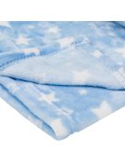 Детско поларено одеяло Blue White Stars, 140x100cm, Светло син