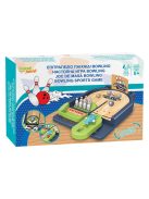 Детска игра БОУЛИНГ на маса 10 кегли и 2 топка, 24x15 cm