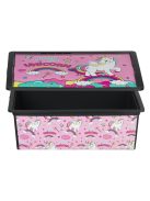 Кутия за съхранение с капак Еднорог, Unicorn rainbow, Пластмасова, 52.5x37x17.5 см 