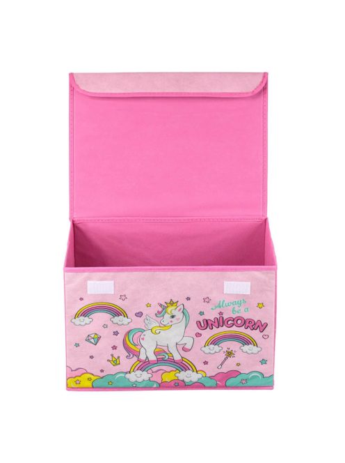 Кутия за съхранение с капак Еднорог, Unicorn, 40x30x25 см