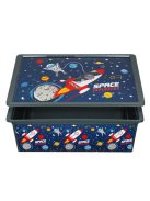 Кутия за съхранение с капак Космос, Space, Пластмасова, 52.5x37x17.5 см 