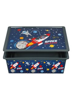   Кутия за съхранение с капак Космос, Space, Пластмасова, 52.5x37x17.5 см 