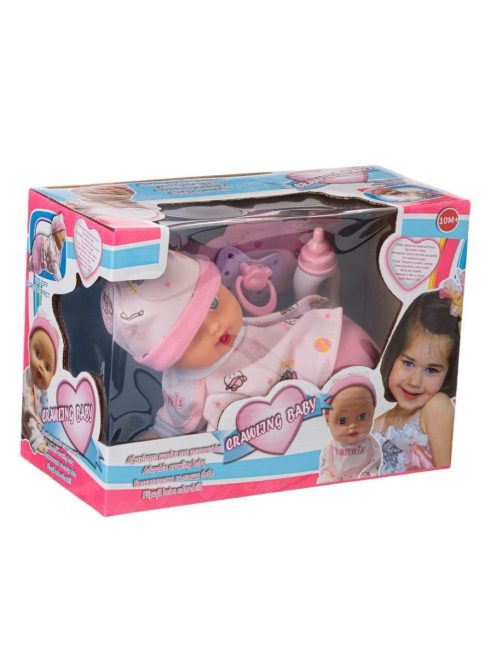 Лазещо Бебе-Кукла (24см), Смее се, плаче и говори Мама - Папа, 24x9.5x16cm , 18+ месеца
