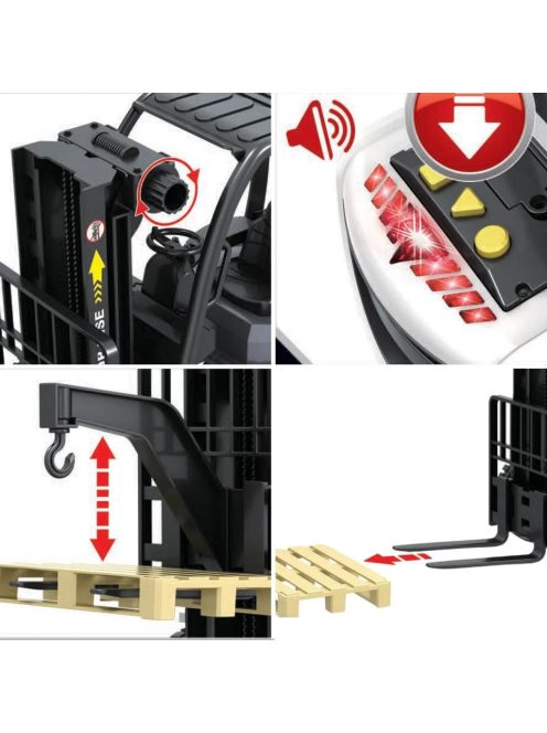 Мотокар с палет (1:12), Светлина и звук, 36x14.5x24cm, 3+ години