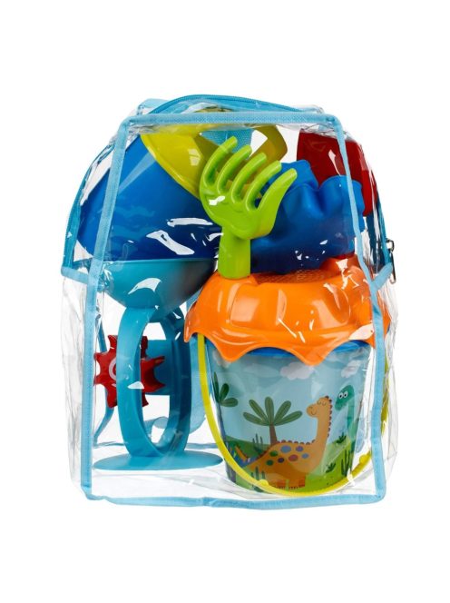 Детски плажен комплект: Раничка с формичка ДИНОЗАВРИ и 5 аксесоара, Джунгла