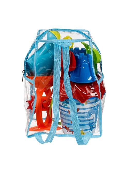 Детски плажен комплект: Раничка с формичка ЗАМЪК и 5 аксесоара, Океан