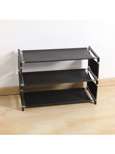   Поставка-етажерка за обувки 2 нива, Текстил, 57x28x34см