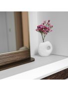 Декоративна керамична ваза, Кръгла форма и модерна, Бяла 15х7х15см