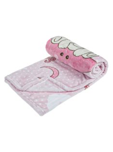   Бебешко поларено одеяло Мече, 90x80 cm, Розово