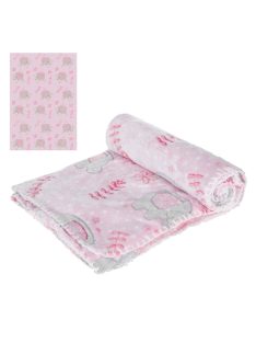   Бебешко поларено одеяло Слонче, 100x80 cm, Розово