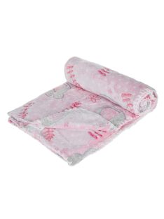   Бебешко поларено одеяло Слонче, 100x80 cm, Розово